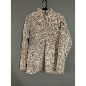 J. America Quarter Zip Pullover Sherpa Size Large